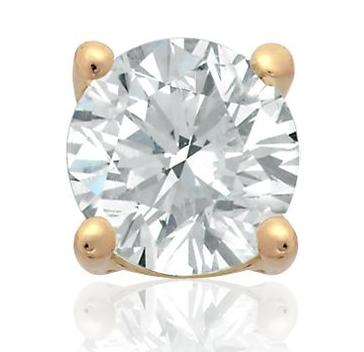 GENUINE NATURAL DIAMOND STUDS IN 18K YELLOW/WHITE GOLD- 1/2CT.